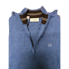 Calvin Klein Avenue Half Zip Sweater Men's (Denim)