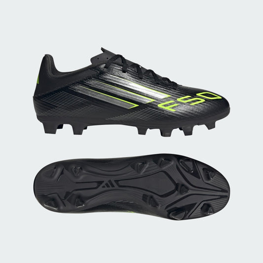 Adidas F50 Club FG/MG Football Boots Men's UK13 (Black Silver JI0047)