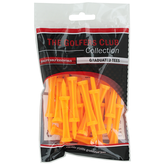 Graduated Plastic Tees 50mm x 20 (Orange)