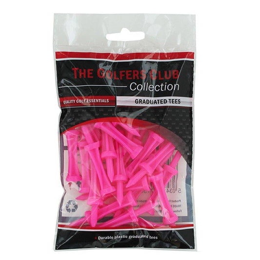 Graduated Plastic Tees 39mm x 25 (Pink)