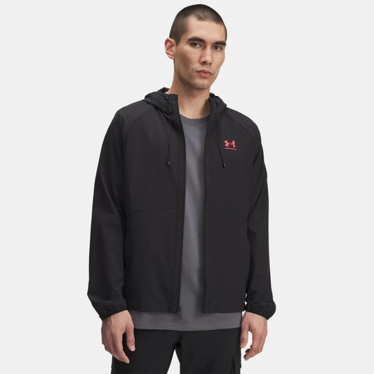 Under Armour Stretch Woven Jacket Men's (Black Red 002)