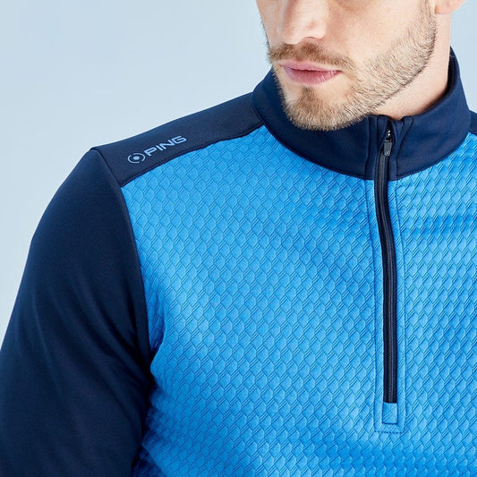 Ping Nolan Half Zip Top Men's (Tidal Blue Navy TEN)