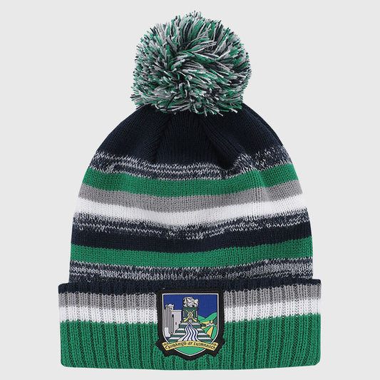 O'Neills Limerick GAA Hydra Bobble Hat Unisex (Marine Green White)