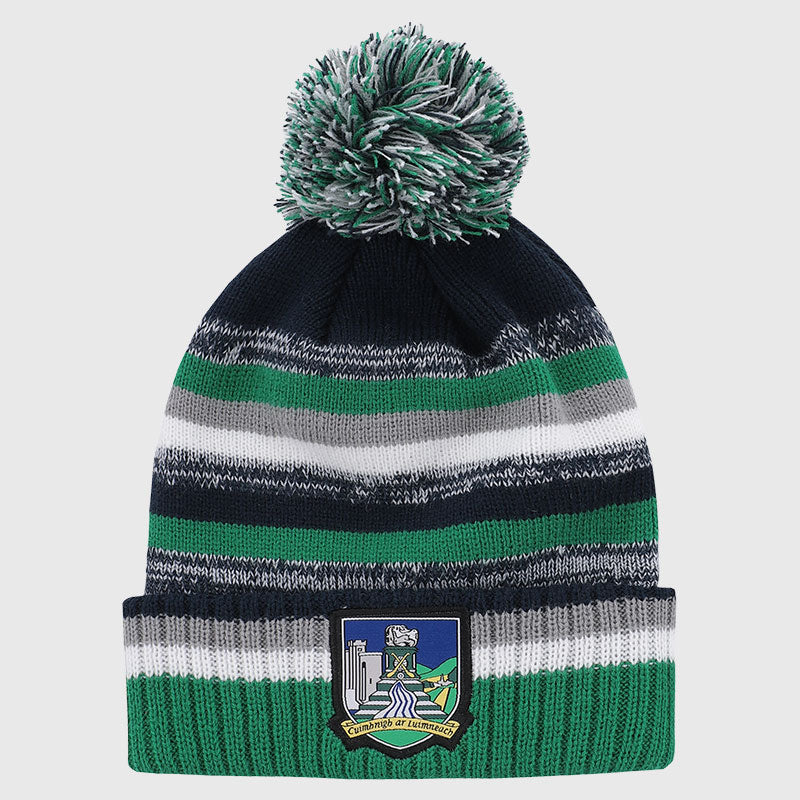 O'Neills Limerick GAA Hydra Bobble Hat Kid's (Marine Green White)