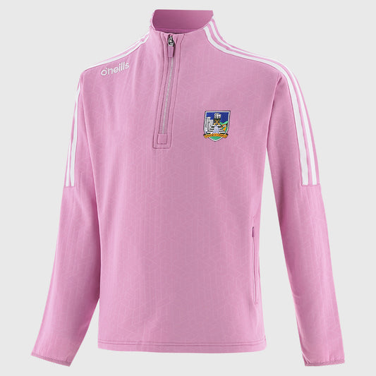 O'Neills Limerick GAA Hydra 184 Half Zip Top Girl's (Pink White)
