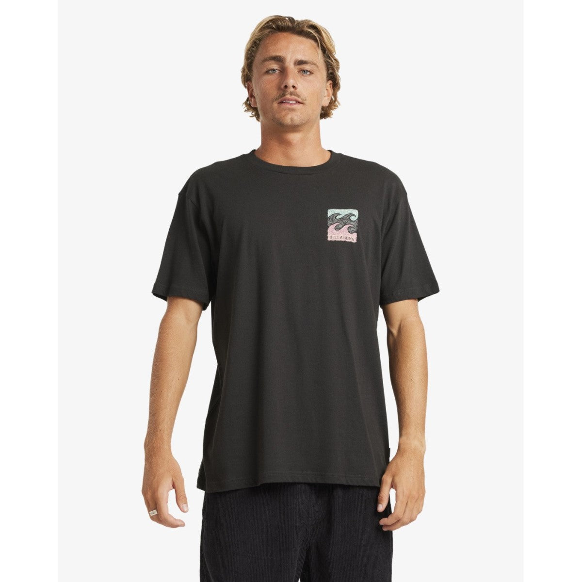 Billabong Crayon Wave Premium T-Shirt Men's (Washed Black WAA)