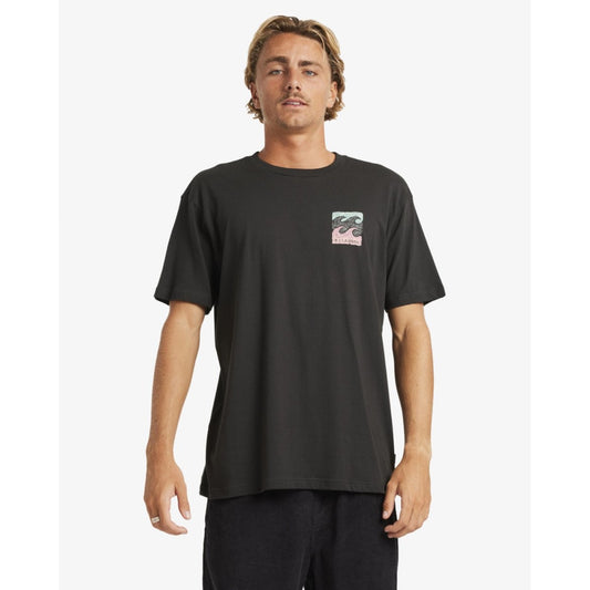 Billabong Crayon Wave Premium T-Shirt Men's (Washed Black WAA)