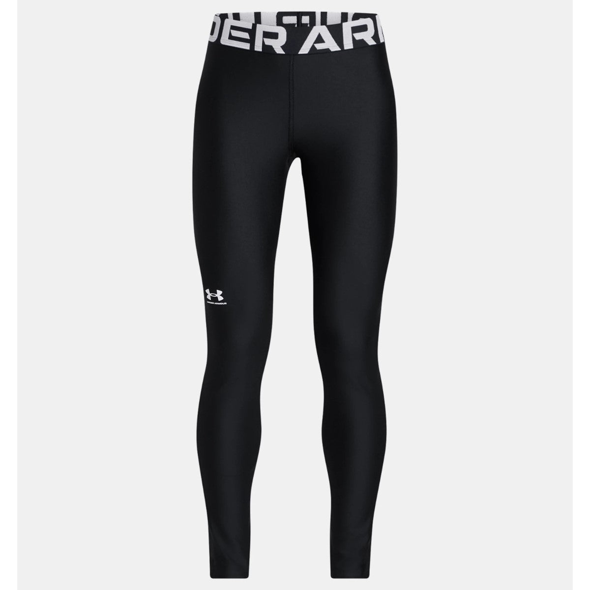 Under Armour Heatgear Leggings Girl's (Black White 001)