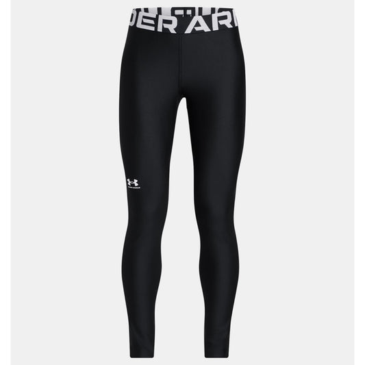 Under Armour Heatgear Leggings Girl's (Black White 001)