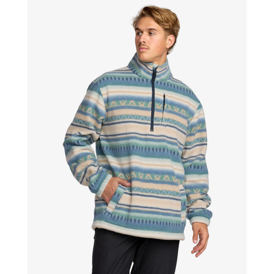 Billabong Boundary Half Zip Mock Neck Men's (Blue)