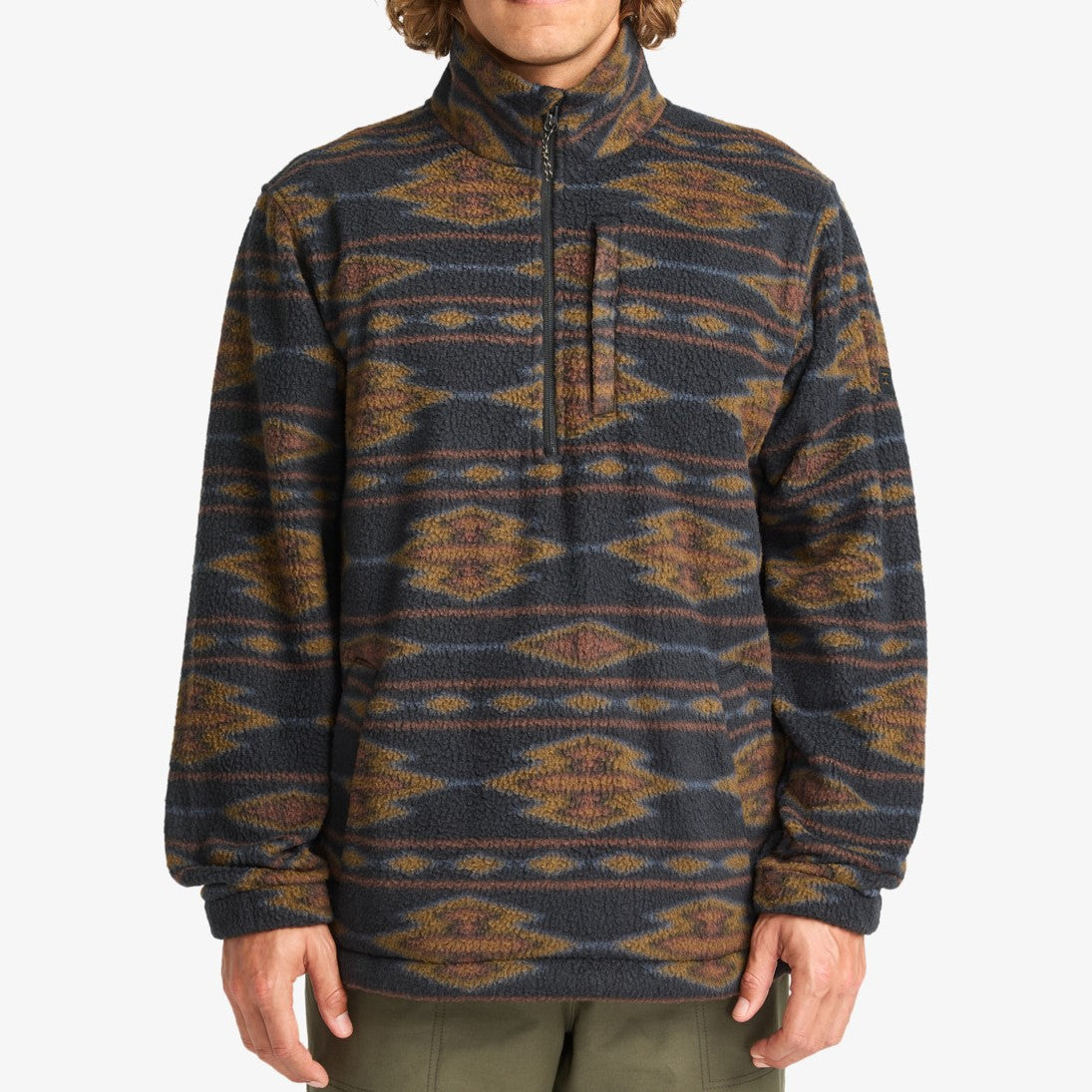 Billabong Boundary Half Zip Mock Neck Men's (Black 1)