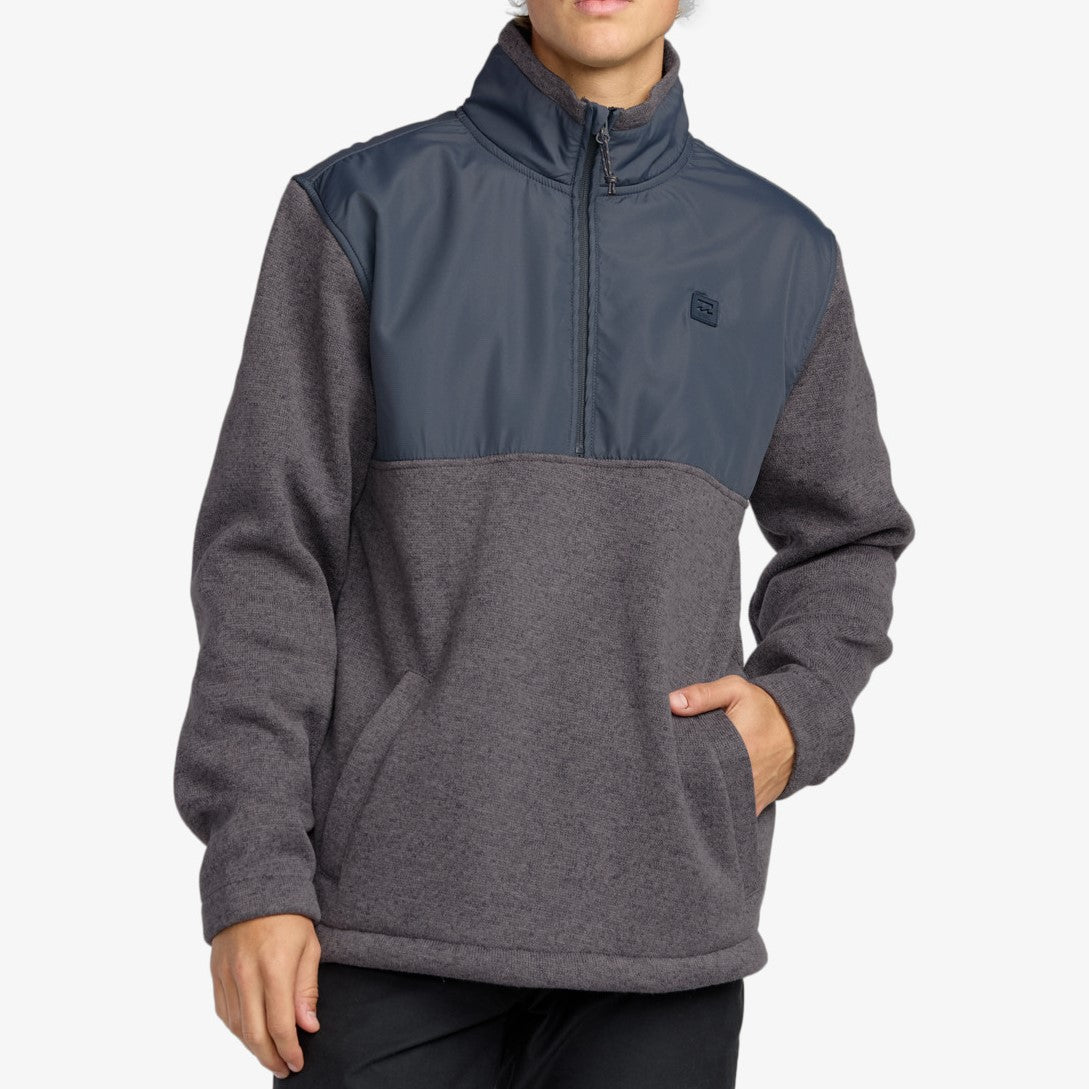 Billabong Boundary Half Zip Mock Neck Men's (Dark Purple)