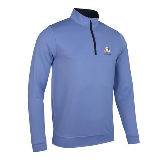 Glenmuir Ryder Cup Wick Half Zip Top Men's (Light Blue Navy)