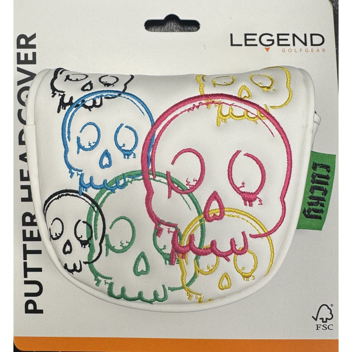 Legend Mallet Putter Lucky Headcover (White)