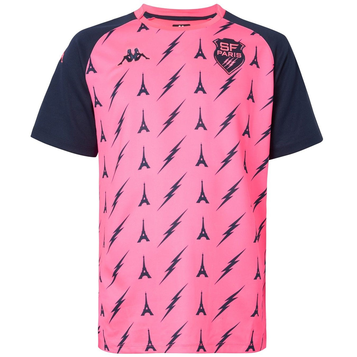 Kappa Stade Francais Pre Match Jersey Kid's (Pink Navy)