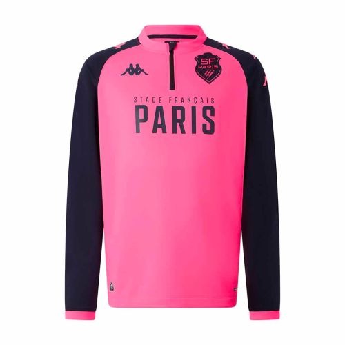 Kappa Stade Francais Half Zip Top Men's (Pink Navy)