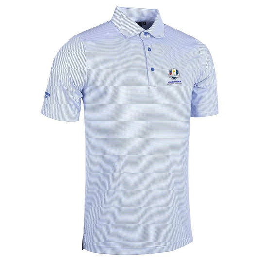 Glenmuir Ryder Cup 2027 Torrance Polo Shirt Men's (White Tahiti Blue)