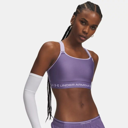 Under Armour HeatGear High Crossback Sports Bra Women's (Purple Luxe 520)