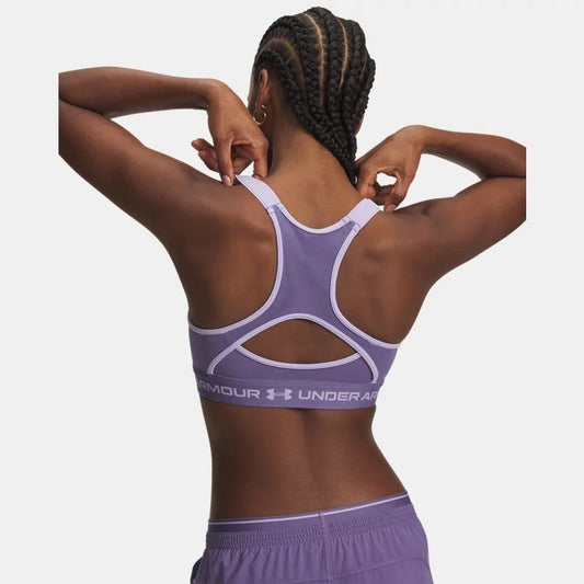 Under Armour HeatGear High Crossback Sports Bra Women's (Purple Luxe 520)