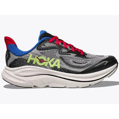 Hoka Clifton 10 Running Shoes Kid's (Foggy Grey Black)