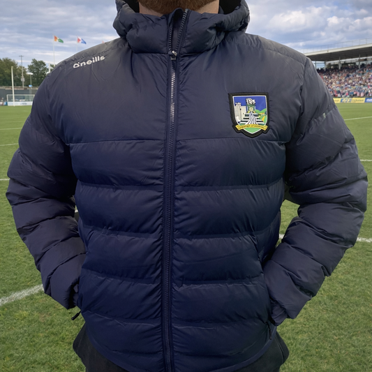 O'Neills Limerick GAA Eclipse Hooded Padded Jacket Men's (Marine)
