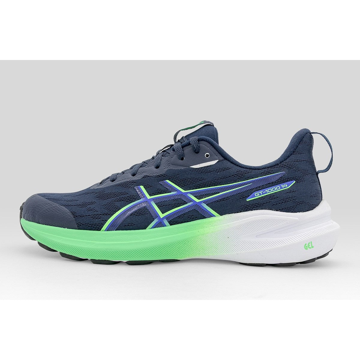 Asics GT 1000 14 GS Kid's Running Shoes UK6 (Midnight Vital Green 400)