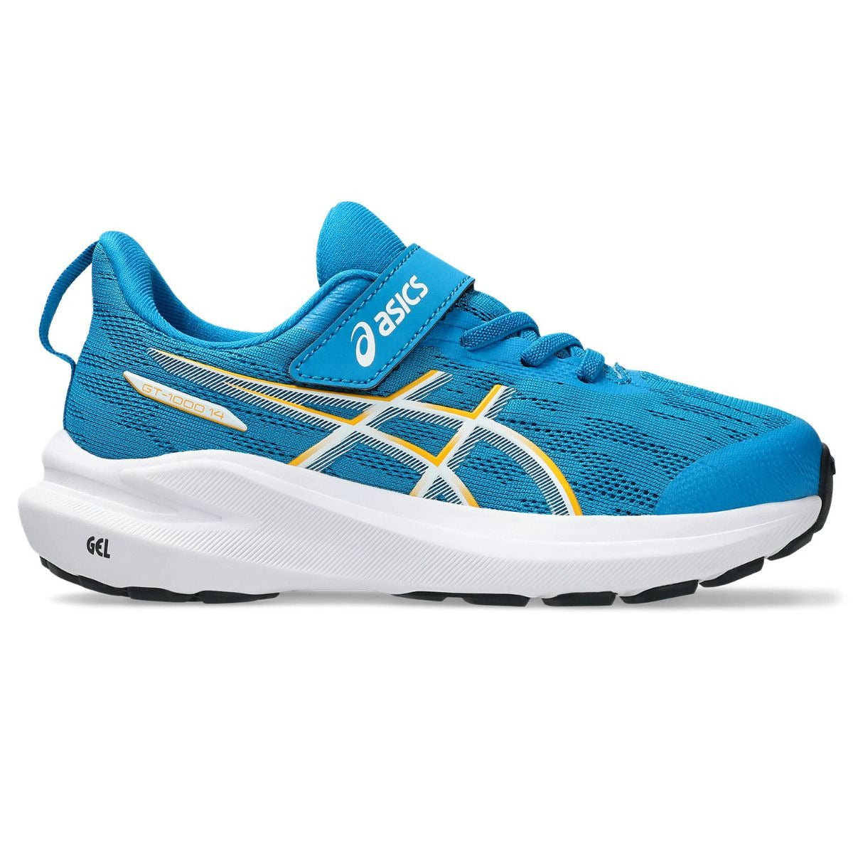 Asics GT 1000 14 PS Kid's Running Shoes (Aegean Blue Yamabuki 401)