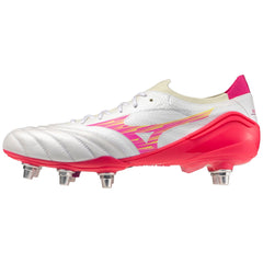Mizuno Morelia Neo IV Elite Soft Ground Rugby Boots Men's (White Pink Tetra)