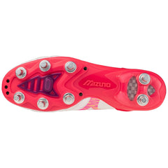 Mizuno Morelia Neo IV Elite Soft Ground Rugby Boots Men's (White Pink Tetra)