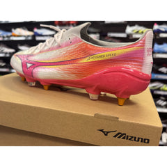Mizuno Alpha III Elite Mix Football Boots Men's (White Fuschia Pink)