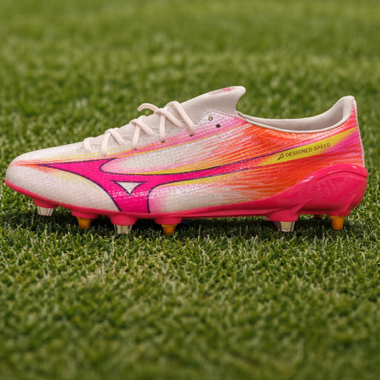 Mizuno Alpha III Elite Mix Football Boots Men's (White Fuschia Pink)