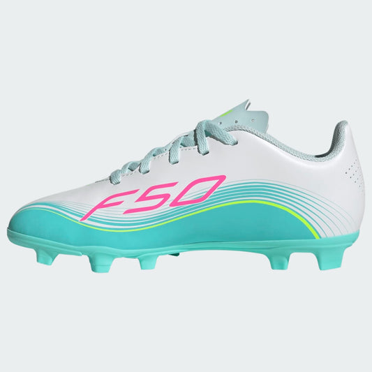 Adidas F50 Club Messi FG/MG Football Boots Kid's (White Pink JQ0950)