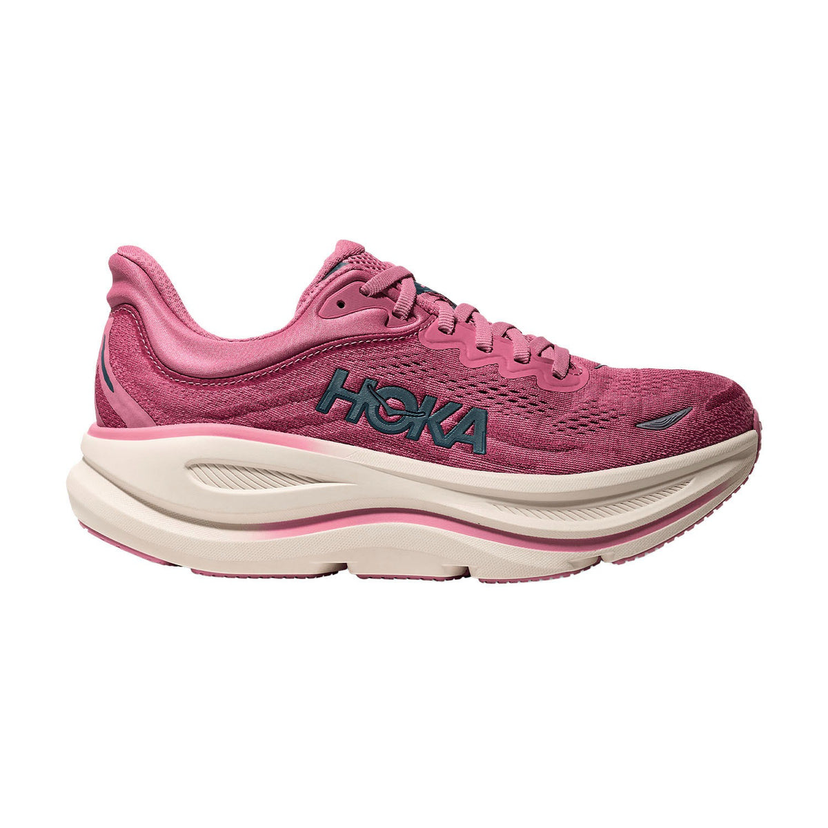 Hoka Bondi 9 Running Shoes Women's UK9.5-10.5 (Lingonberry Cranberry LYC)