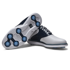 Footjoy Traditions Golf Shoes Men's Wide (White Navy Blue)