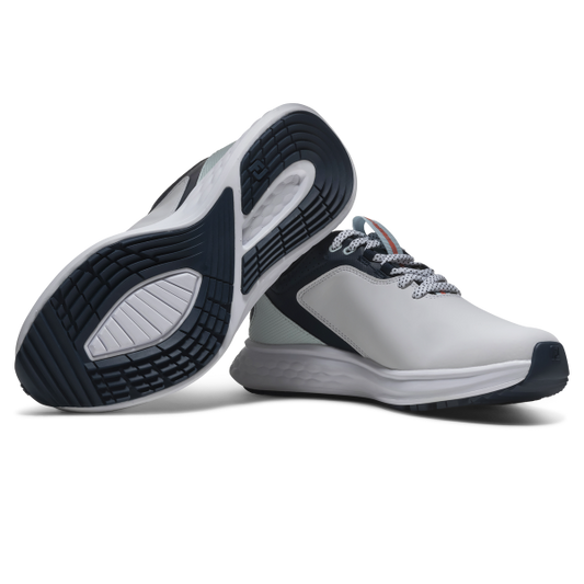 Footjoy Pulse Golf Shoes Women's Wide (White Navy Blue)