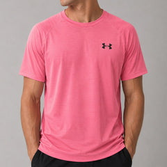 Under Armour Tech Textured T-Shirt Men's (Prime Pink Black 648)