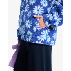 Roxy Jive Talking Bonded Half Zip Fleece Women's (Blue White XBBK)