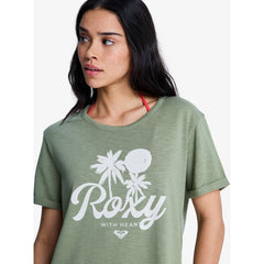 Roxy Oceanwave Regular Slub T-Shirt Women's (Oil Green GLD0)