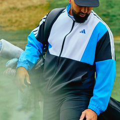 Adidas Beyond Twistweave Full Zip Jacket Men's (Black White Blue JZ7004)