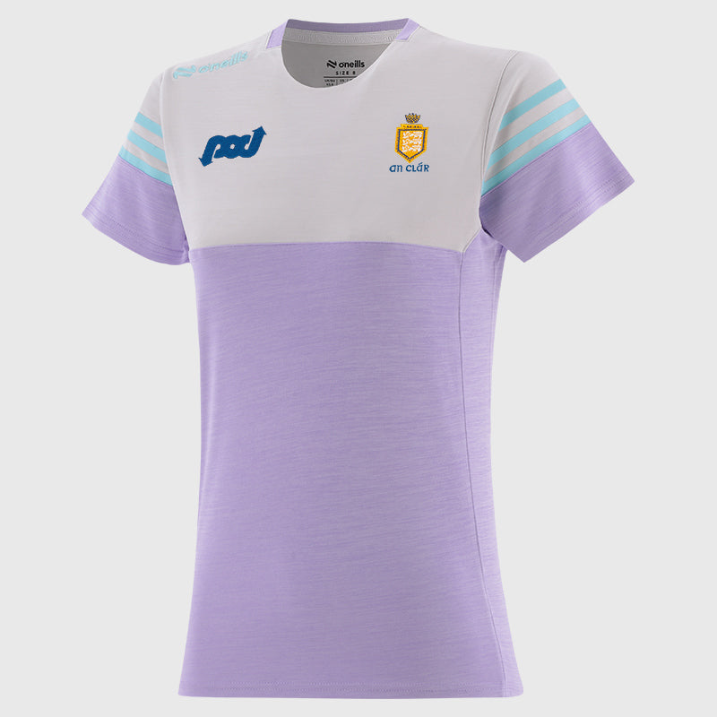 O'Neills Clare GAA Sedona 060 T-Shirt Girl's (Purple White Green)