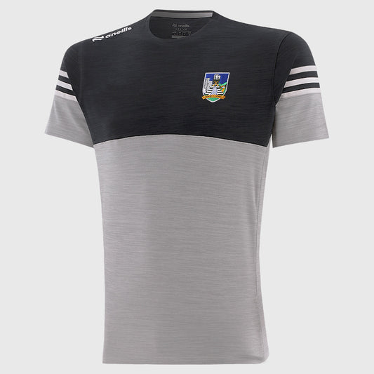 O'Neills Limerick GAA Sedona 060 T-Shirt Men's (Silver Black White)