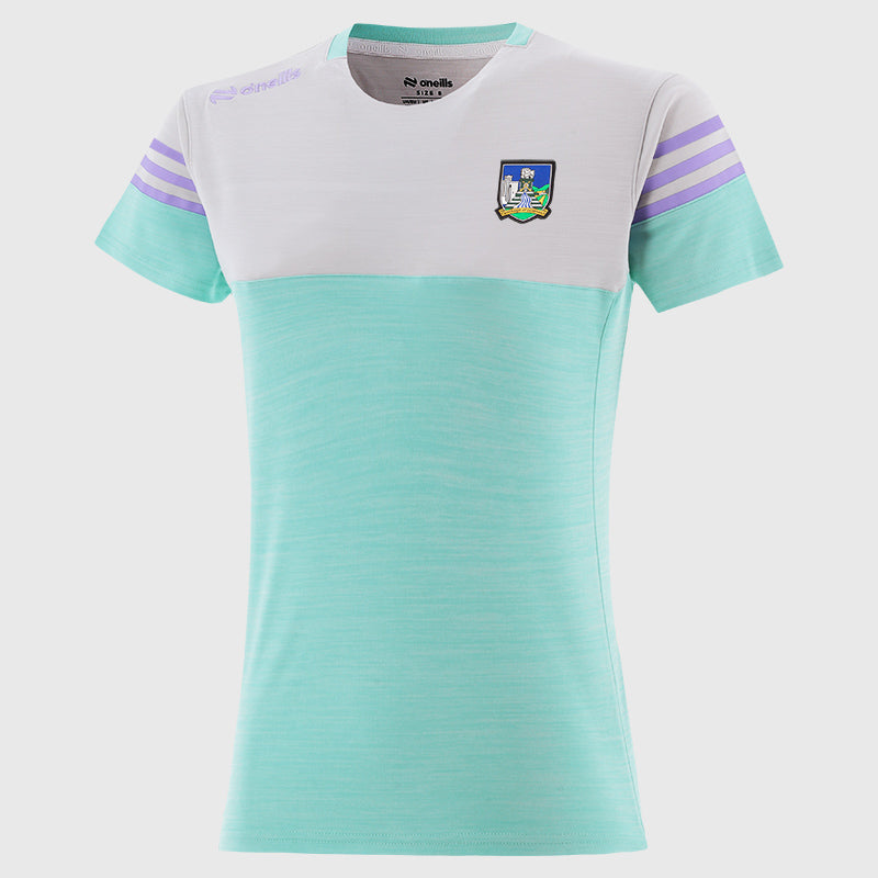 O'Neills Limerick GAA Sedona 060 T-Shirt Ladies (Mint White Purple)