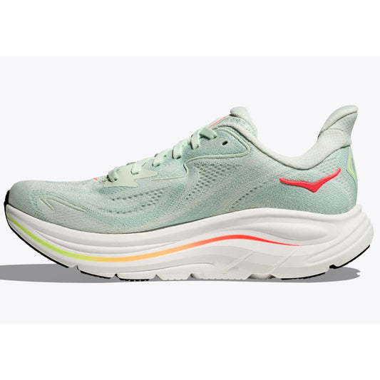 Hoka Clifton 10 Running Shoes Women's Wide (Sea Glass Neon)