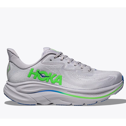 Hoka Clifton 10 Running Shoes Men's (Ash Grey Neon)