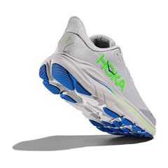 Hoka Clifton 10 Running Shoes Kid's (Ash Grey Neon Green)