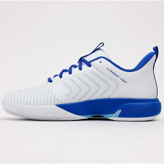 K Swiss Ultrashot Light Clay Court Tennis Shoes Men's (White Blue)