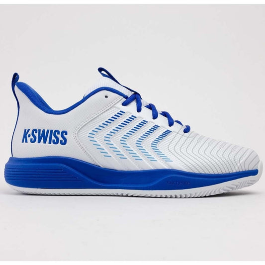 K Swiss Ultrashot Light Clay Court Tennis Shoes Men's (White Blue)