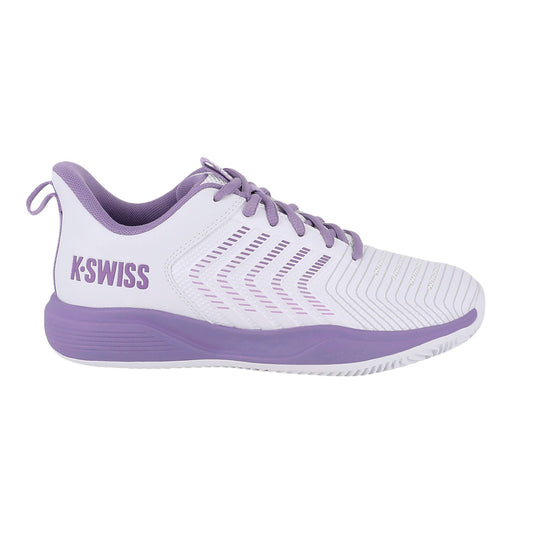 K Swiss Ultrashot Light Clay Court Tennis Shoes Women's (White Purple)