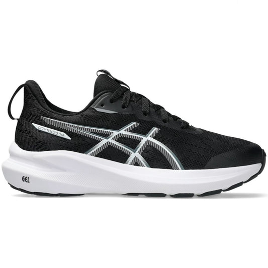 Asics GT 1000 14 GS Kid's Running Shoes UK6 (Black White 002)