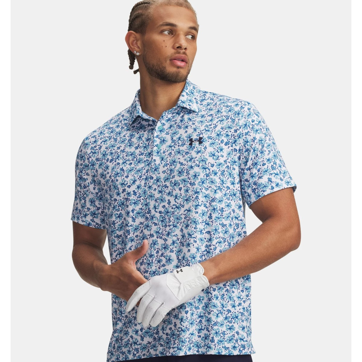 Under Armour Playoff 3.0 Print Polo Shirt Men's (White Blue Navy 123)